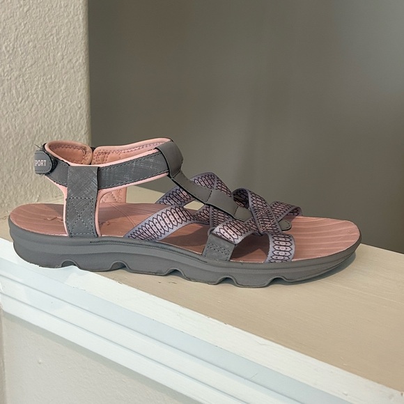 Jsport KAIA Women's Sports Sandal - Adjustable Straps (Pink/Grey) Size 9 - Picture 4 of 9